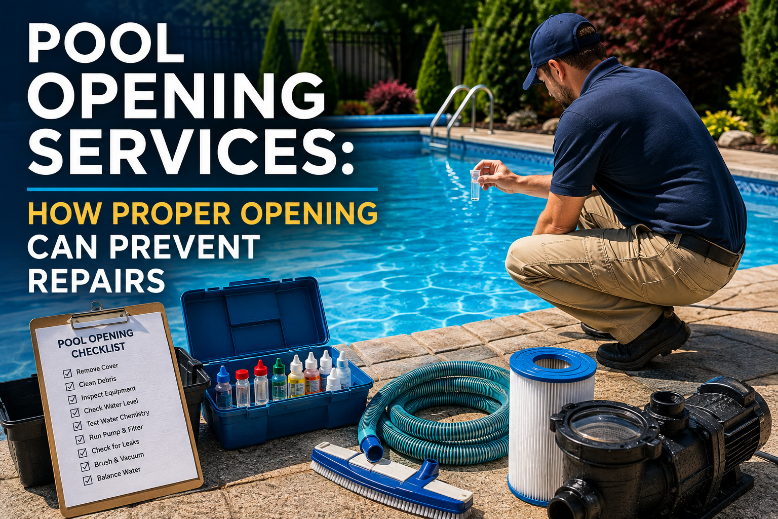 Pool opening service in Tulsa to help prevent repairs